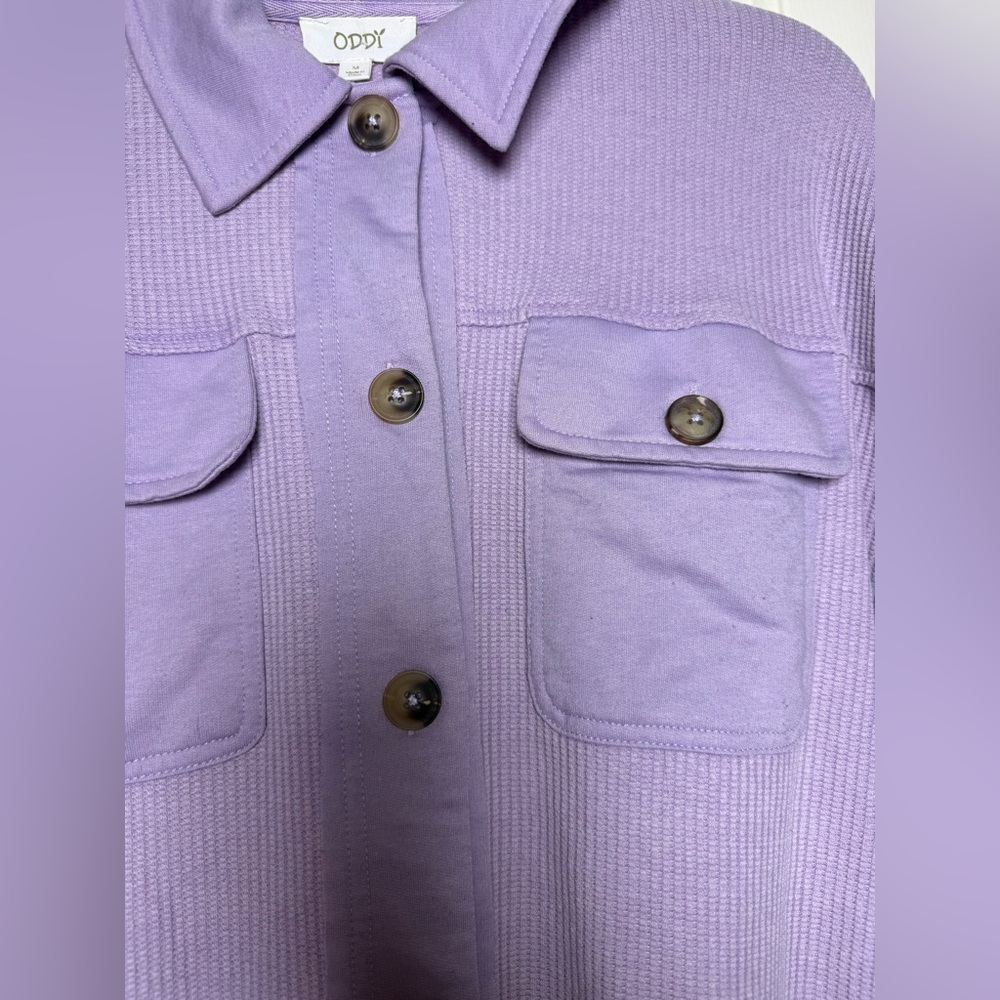 Oddy Purple Button Down Shacket - image 4